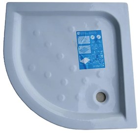 Piatto doccia SANITANA in ceramica semicircolare Julieta 90 x 90 cm bianco