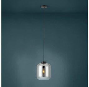 Eglo 39673 - Lampadario a sospensione con filo BULCIAGO 1xE27/40W/230V diametro 25 cm fumé