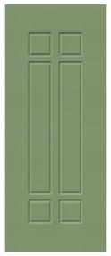 Pannello per porta d'ingresso P043 pellicolato pvc verde L 92  x H 210.5 cm, Sp 6 mm apertura reversibile