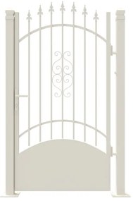 Cancello con serratura manuale Marmolada in ferro, apertura a destra, L 104.5, H 180-195 cm, di colore bianco