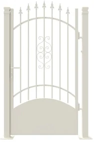 Cancello Marmolada in ferro, apertura a destra, L 104.5, H 180-195 cm, di colore bianco