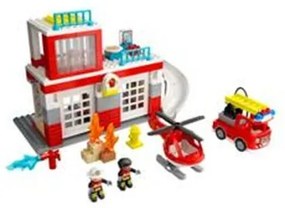 Playset Lego 10970 Duplo: Fire Station and Helicopter 1 Unità