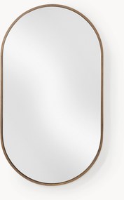 Specchio ovale da parete con cornice in legno di quercia Avery