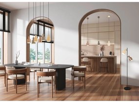 Lampadario marrone con paralume in metallo ø 12 cm Agudo - Trio