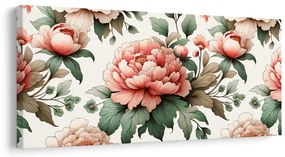 Quadro su tela – Eleganti peonie rosa