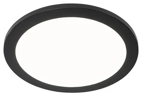 Plafoniera nera 30 cm con LED dimmerabile a 3 livelli IP44 - Steve