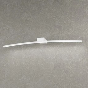 Applique Moderna Curved Metallo Bianco Diffusore Bianco Led 11,2W Naturale 70Cm