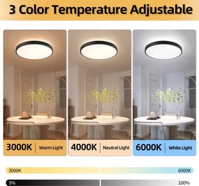 Brilagi - Lampada LED dimmerabile GLASS POOL DOUBLE LED/80W/230V 60 cm nero + telecomando