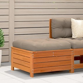 Poggiapiedi Giardino Marrone Cera 62x63,5x32 Cm Massello Pino /