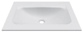 Kamalu - Lavabo da incasso per mobili 60,5 cm in keratek bianco opaco | KK-6005BEL