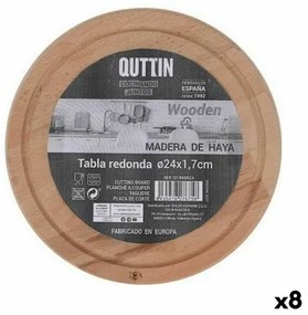 Tagliere per servire Quttin Rotonda ø 24 x 1,7 cm (8 Unità)