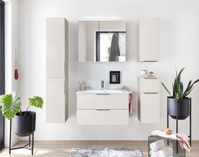 Specchio Contenitore Con Illuminazione bianco lucido H 70 x L 80 cm