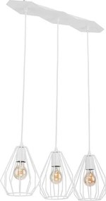 Lampadario LED sospeso su cavo BRYLANT 3xE27/60W/230V, bianco