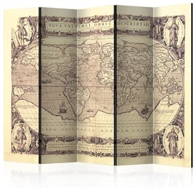 Paravento Nova Universi Orbis Descriptio - mappa del mondo in latino