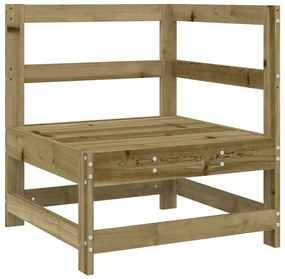 Set salotto da giardino 5 pz in legno impregnato di pino