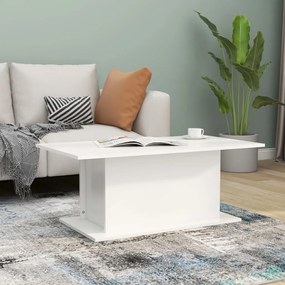 Tavolino da salotto bianco 102x55,5x40 cm in truciolato