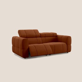 Giotto Divano modulare con opzione relax elettrico in microfibra effetto velluto impermeabile T09