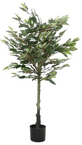 Albero Di Ficus Artificiale 480 Foglie 130 Cm Verde /