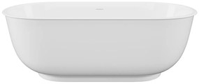 Vasca da bagno freestanding ovale 257 litri 170 x 80 x 60 cm Bianco opaco Acrilico - BOGLIETA