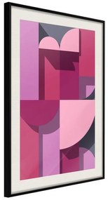 Poster  Pink Geometry  Cornice Quadri Cornice nera con pass-partout, Larghezza x Altezza Home decor 40x60