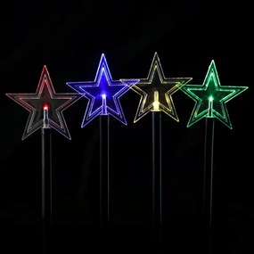 Aigostar - Luci solari natalizie LED RGBY/1,2V/8 funzioni 1m IP65 800mAh stelle