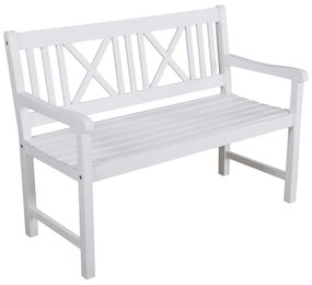 Panchina da giardino in legno bianco Malmö - Garden Pleasure