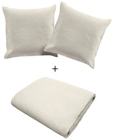 Set con copriletto e federa color crema in microfibra 240x260 cm Romane – douceur d'intérieur