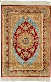 Ghom Tappeto 90 x 130 Beige (Cina) Annodato A Mano