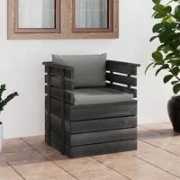 Poltrona da Giardino con Cuscini in Legno di Pino cod mxl 74520