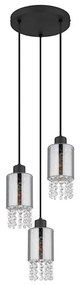 Globo 15799-3H - Lampadario a sospensione con filo BACKEY 3xE27/40W/230V diametro 25 cm nero