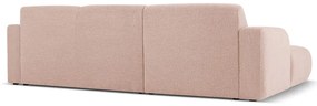 Divano angolare rosa in tessuto bouclé (angolo sinistro) Molino - Micadoni Home