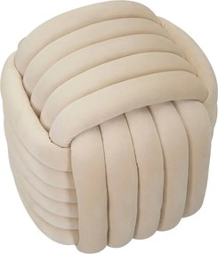 Poggiapiedi in velluto crema Softy - Mauro Ferretti