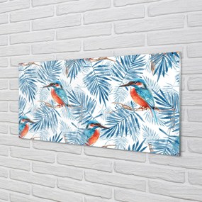 Pannello paraschizzi Uccello dipinto su un ramo 100x50 cm