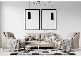 Lampadario a sospensione con filo AVALO 2xE27/60W/230V ragno nero