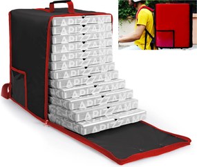 Zaino Borsa Termica Porta Pizze da Asporto 15 Cartoni Safemi Fast 15 Nero...