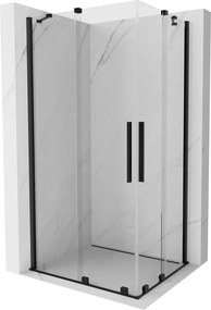 Mexen Velar Duo cabina doccia scorrevole 90 x 80 cm, trasparente, nero - 871-090-080-02-70