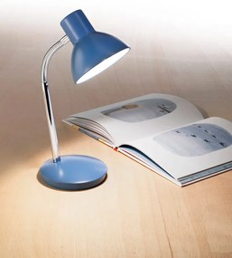 Lampada da tavolo flex in metallo colore blu
