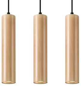 Lampada a Sospensione 3xGU10 in Legno LINO 3