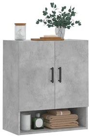 Armadietto a muro grigio cemento 60x31x70 cm legno multistrato