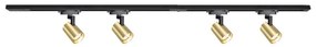 Faretto per sistema a binario VOLF 4xGU10/10W/230V oro/nero