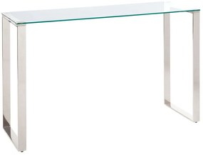 Tavolino consolle vetro temperato trasparente 120 x 40 cm TILON Beliani