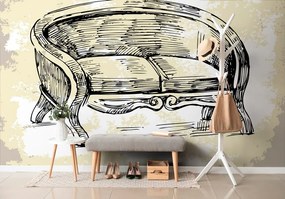 Carta da parati autoadesiva – Poltrona vintage di lusso