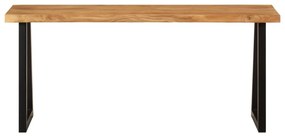 Panca con bordi vivi 105 cm in legno massello di acacia