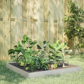 Fioriera Rialzata Da Giardino 100x100x18,5 Cm İn Acciaio Inox /