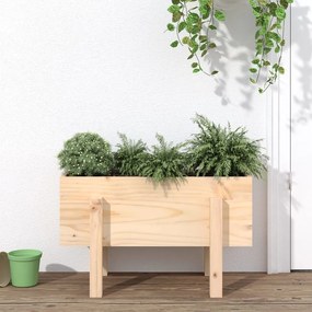 Fioriera Da Giardino 62x30x38 Cm İn Legno Massello Di Pino /