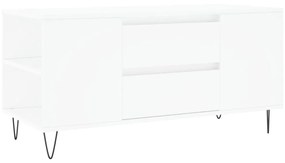 Tavolino da salotto bianco 102x44,5x50 cm in legno multistrato
