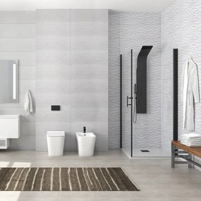 Kamalu - Box doccia nero 70x75 due battenti altezza 200h | KS2800AN