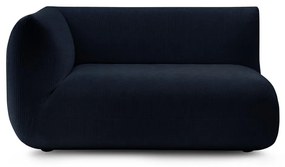 Modulo divano in velluto a coste blu scuro (angolo sinistro) Lecomte - Bobochic Paris