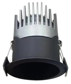 Faro LED da Incasso 10W Nero Ø65mm IP65 CCT, UGR19 con driver Philips Colore Bianco Variabile CCT