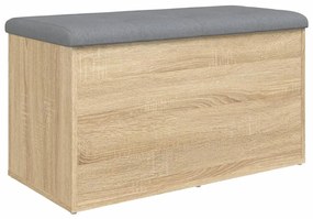 Panca portaoggetti rovere sonoma 82x42x45 cm legno multistrato